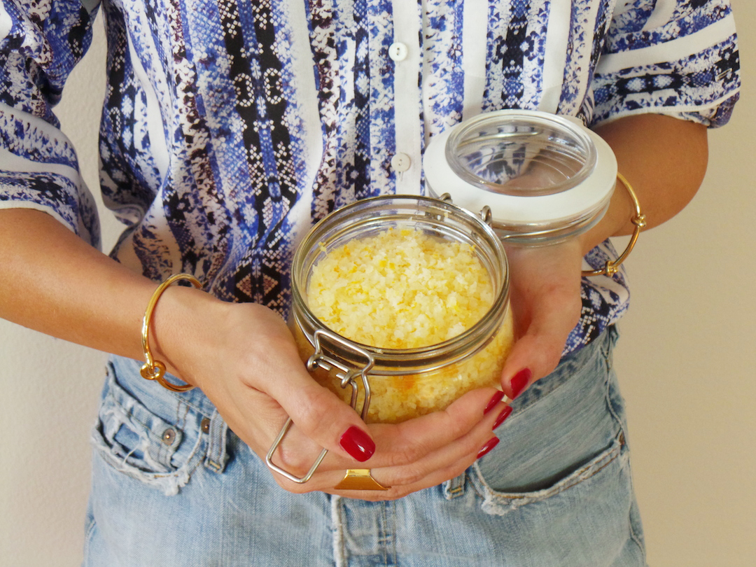 lemon zest sea salt DIY - via Front Roe, a fashion blog by Louise Roe