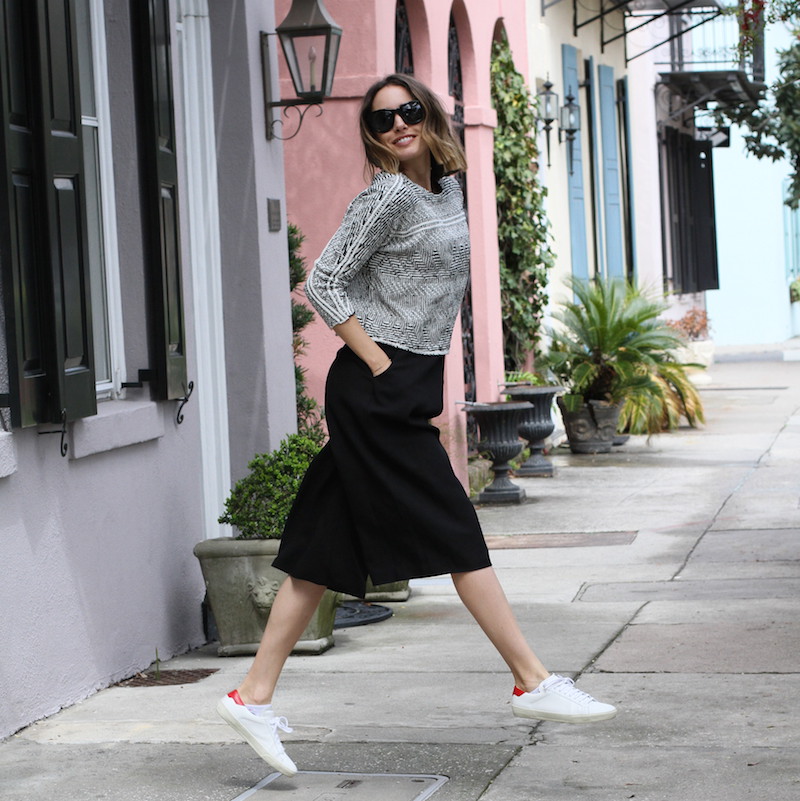How To Wear Culottes - Louise Roe in Charleston South Carolina - streetstyle Front Roe fashion blog 6