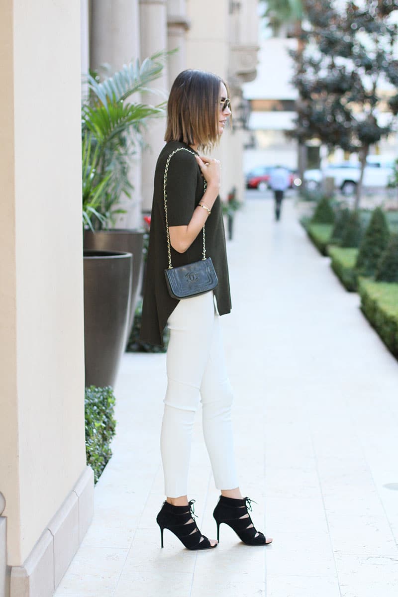 How to Style Cream Leather Pants