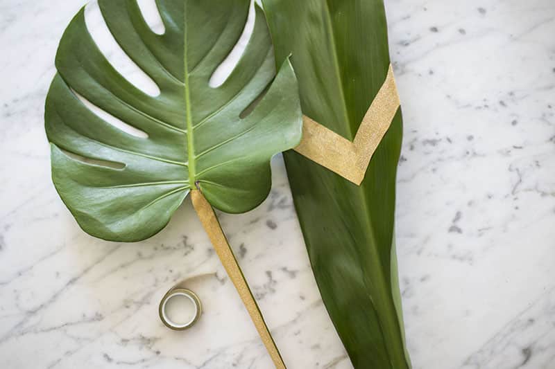Louise Roe | Gold Paint Tropical Leaves | Chic DIY | Front Roe blog 2
