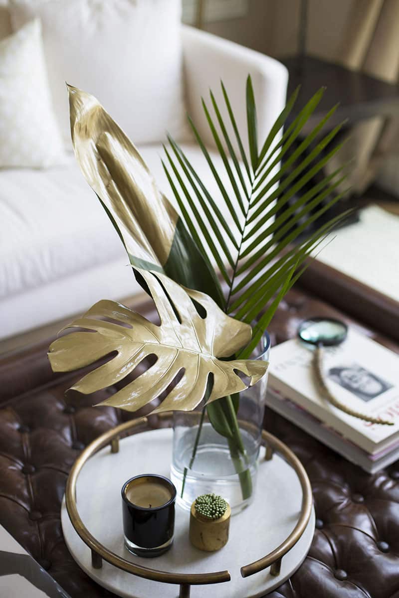 Louise Roe | Gold Paint Tropical Leaves | Chic DIY | Front Roe blog 3