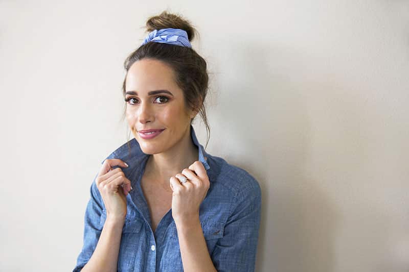 Louise Roe | Top Knot With Scarf Tie | Spring Hairstyles | Front Roe blog 2