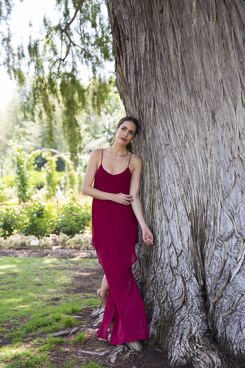 Louise Roe | Flowing Red Maxi Dress | Summer Outfit | Front Roe 3