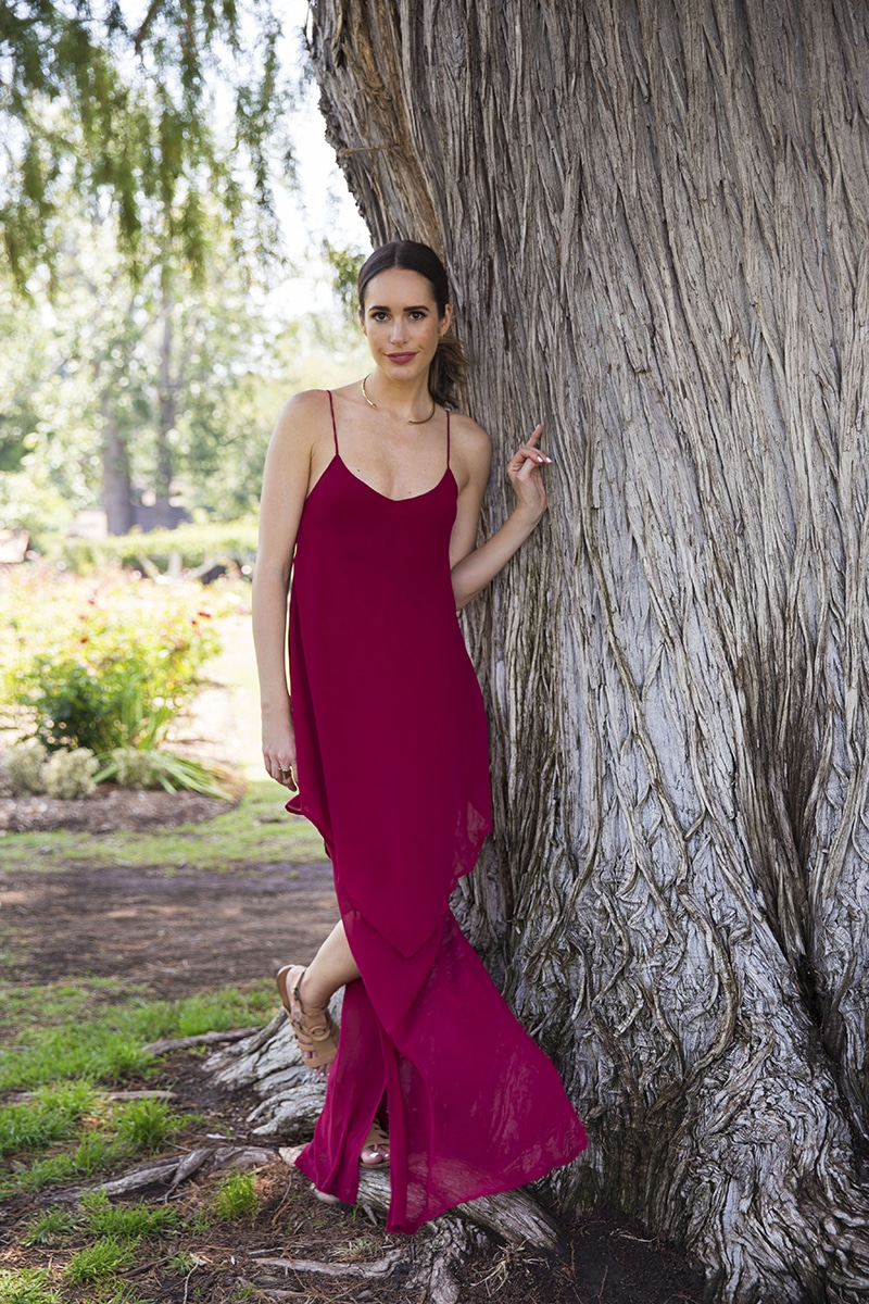 Louise Roe | Flowing Red Maxi Dress | Summer Outfit | Front Roe 7