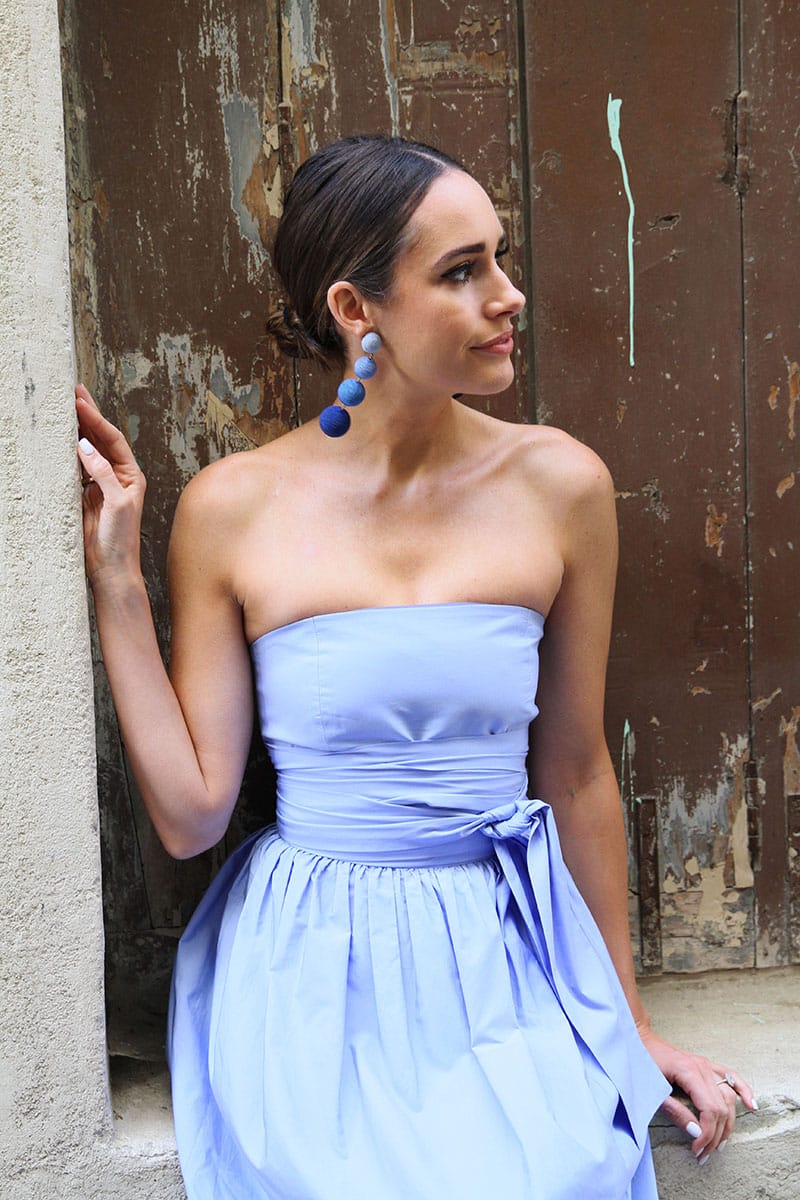 Louise Roe | Strapless Blue Ball Gown | Summer Wedding Style | Front Roe blog 1