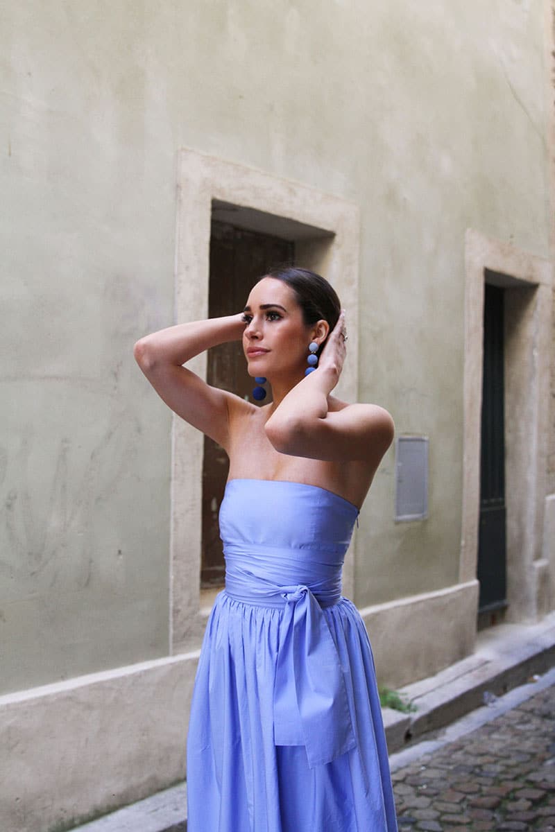 Louise Roe | Strapless Blue Ball Gown | Summer Wedding Style | Front Roe blog 3