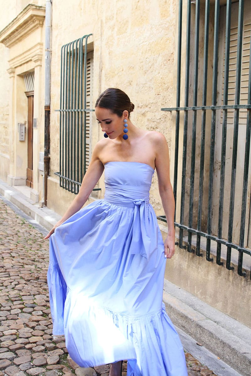 Louise Roe | Strapless Blue Ball Gown | Summer Wedding Style | Front Roe blog 4