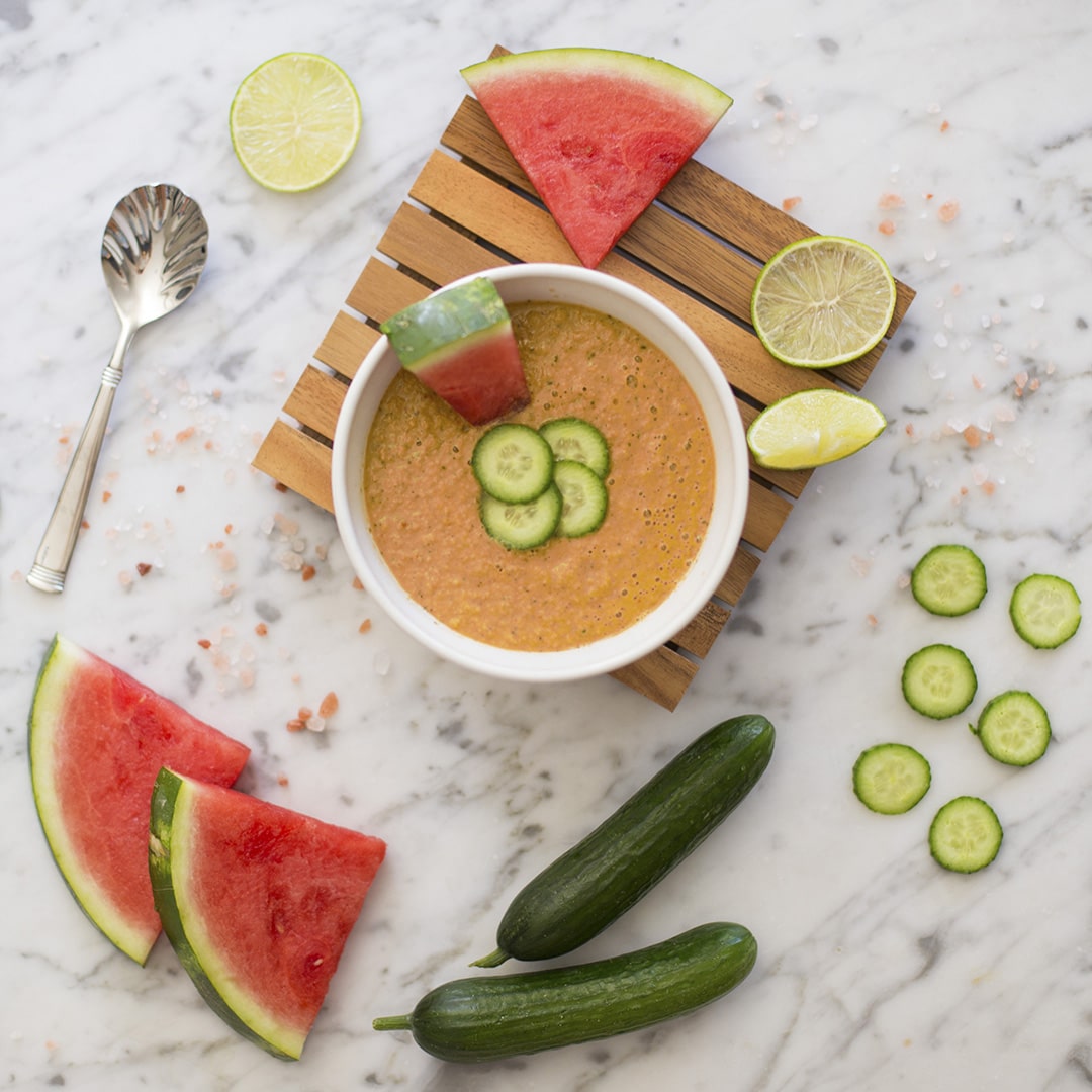 Late Summer Soup: Watermelon Gazpacho