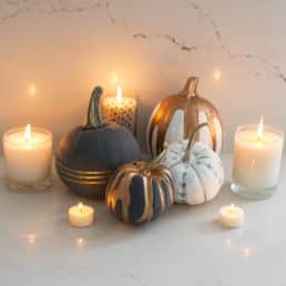 Elegant Fall DIY: No-Carve Metallic Pumpkins
