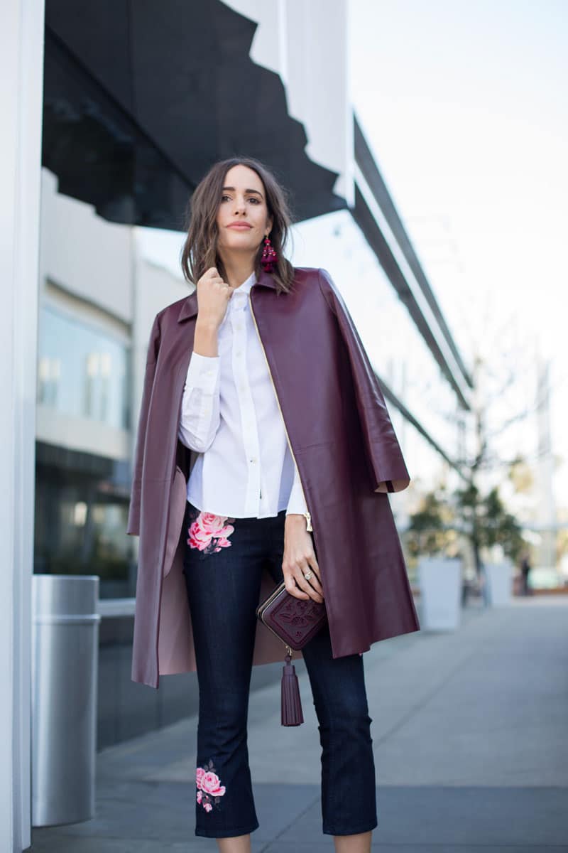 Louise Roe wearing Kate Spade Jeans and Jacket
