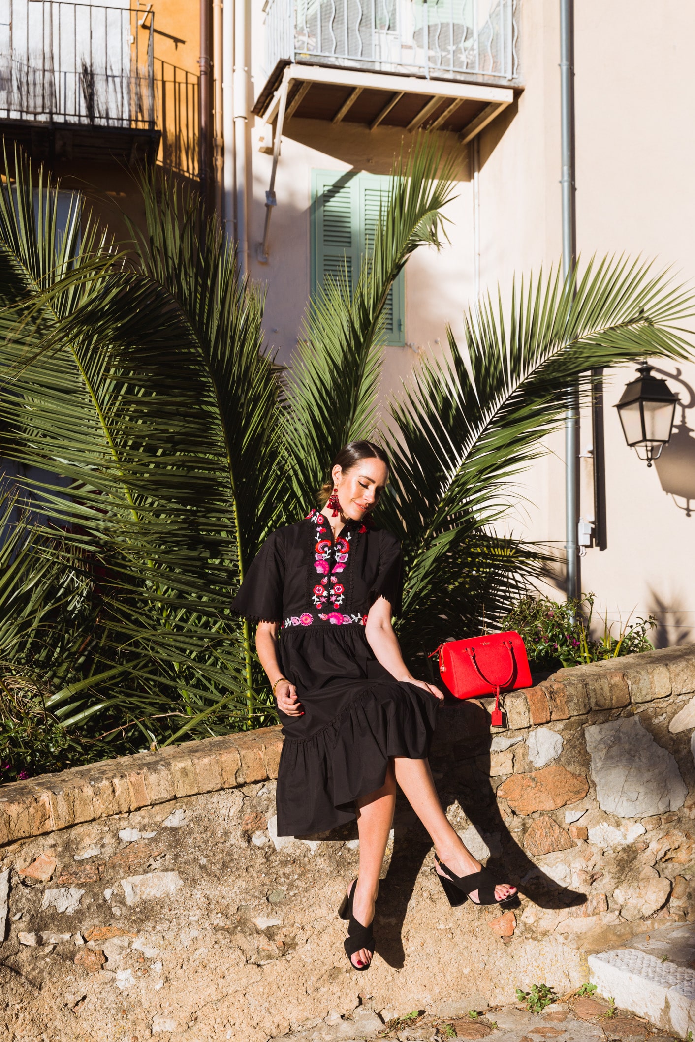 Louise Roe wearing Kate Spade Flamenco trend inspired dress in Cannes