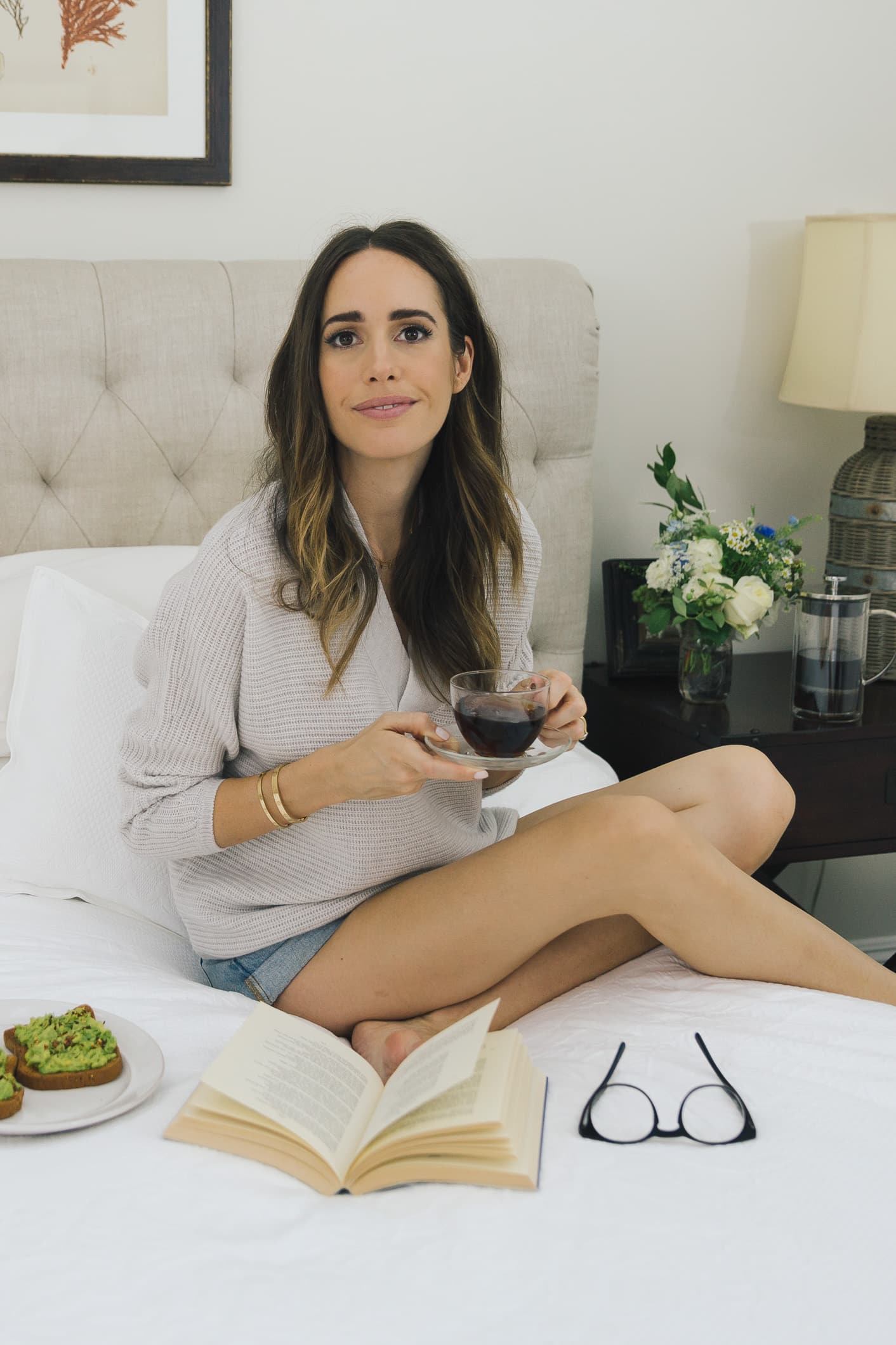 Louise Roe featuring the White Company in Los Angeles
