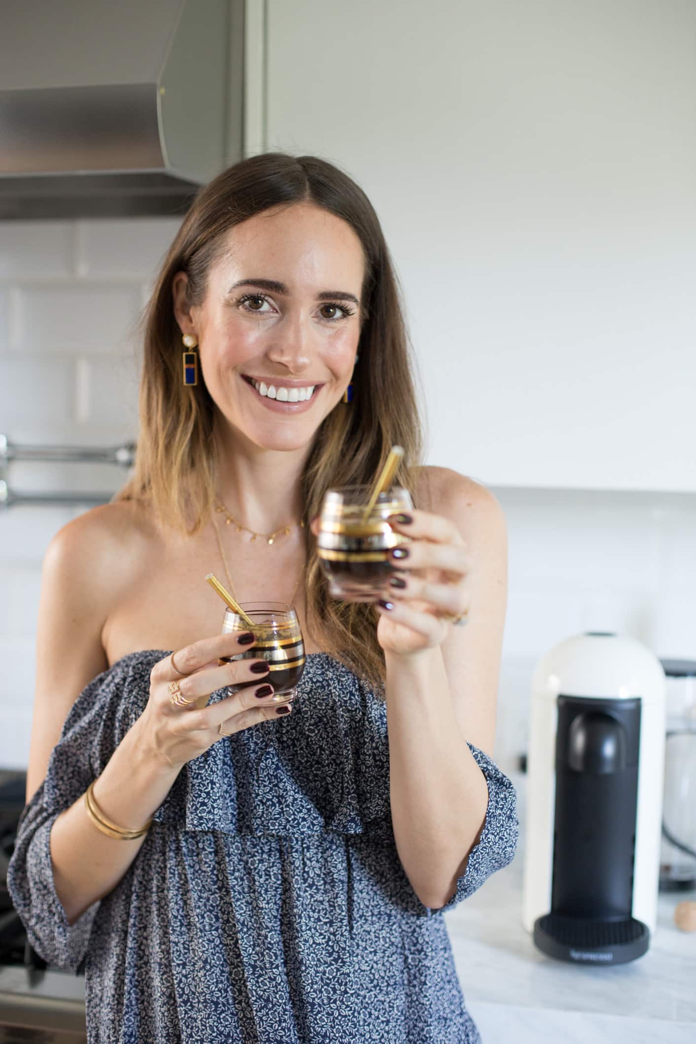 Louise Roe making Nespresso Coffee Cocktail Recipe