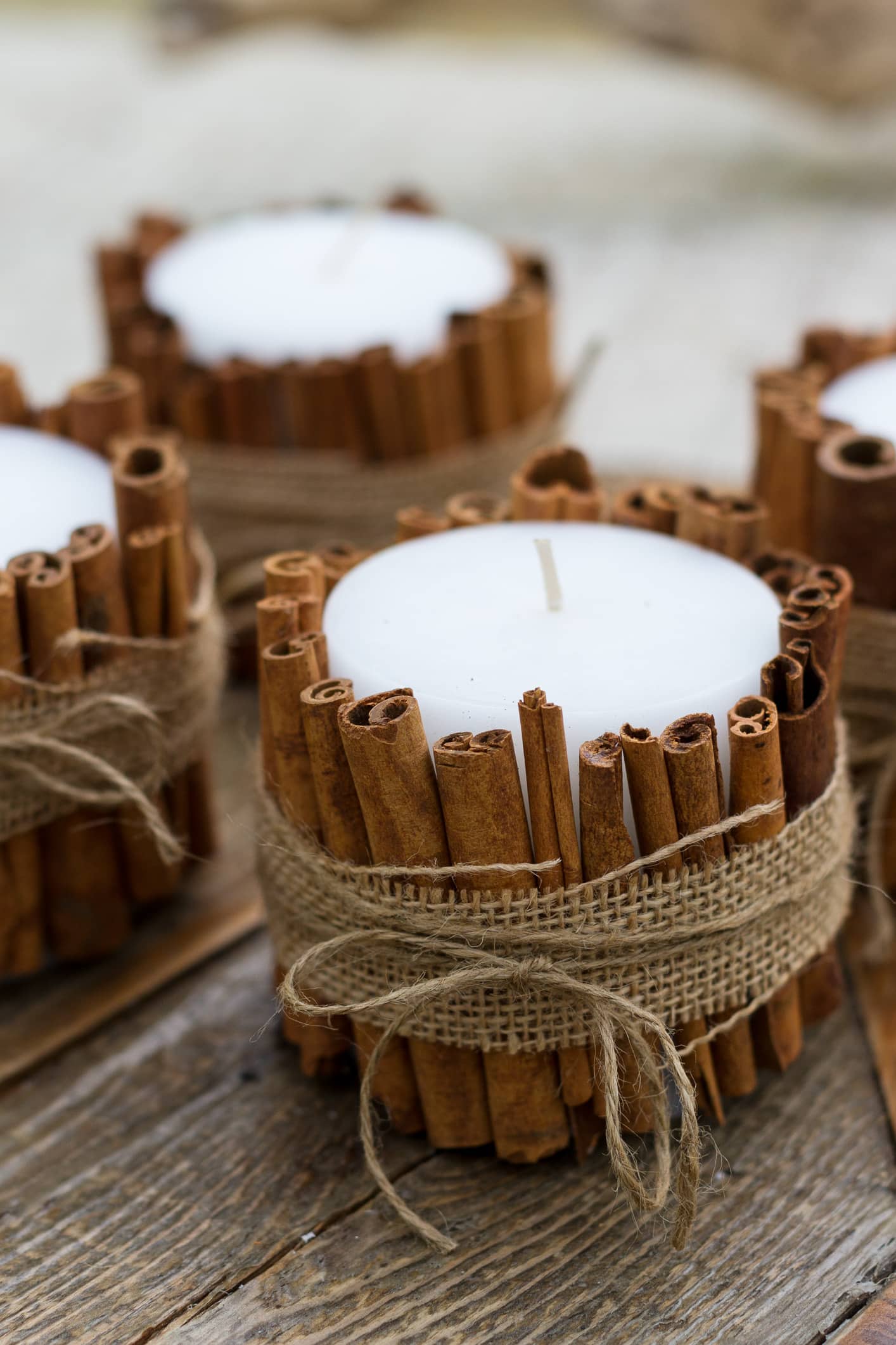 Louise Roe Cinnamon Stick Candles Centerpiece For Christmas