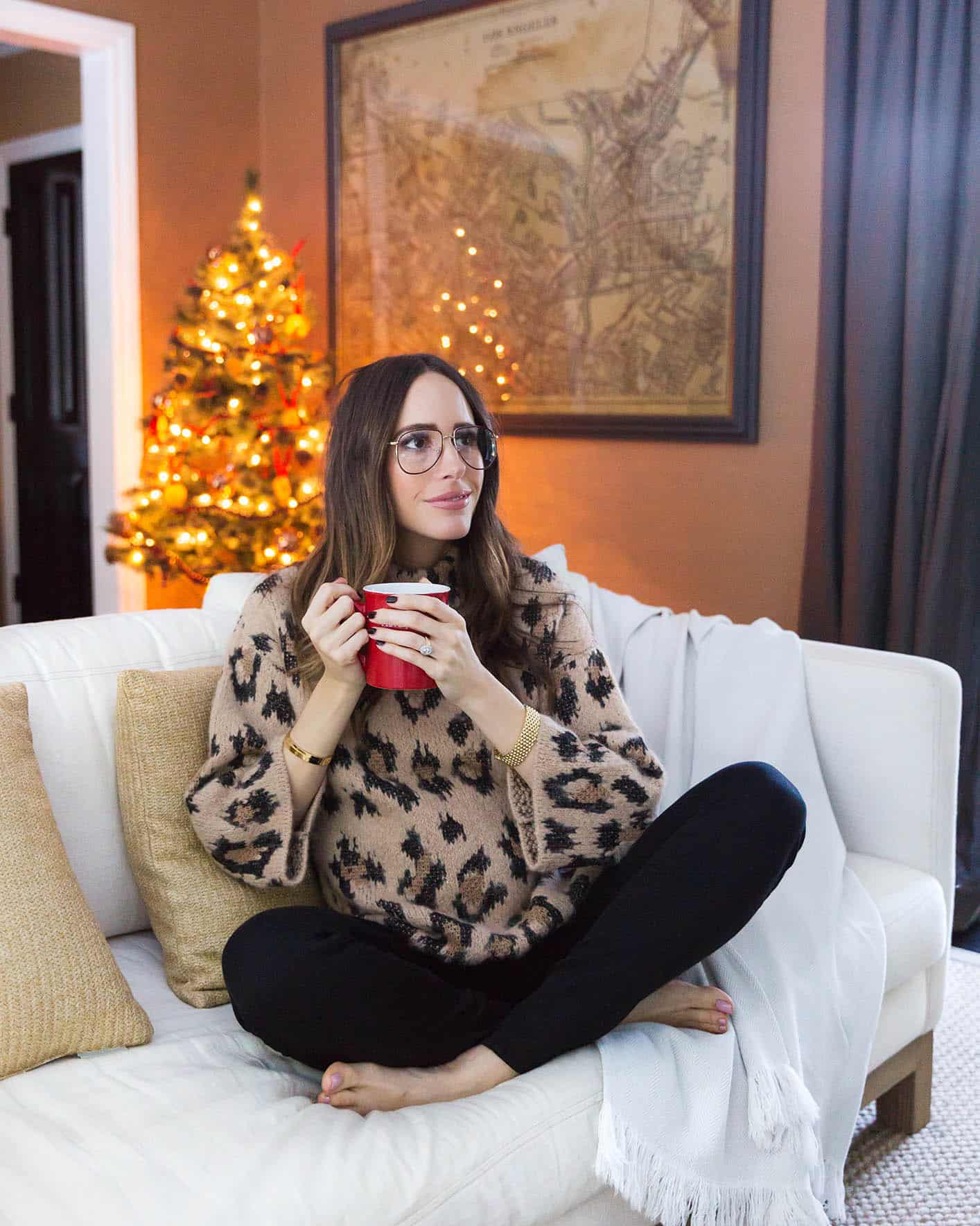 Louise Roe watching classic holiday movies for Christmas