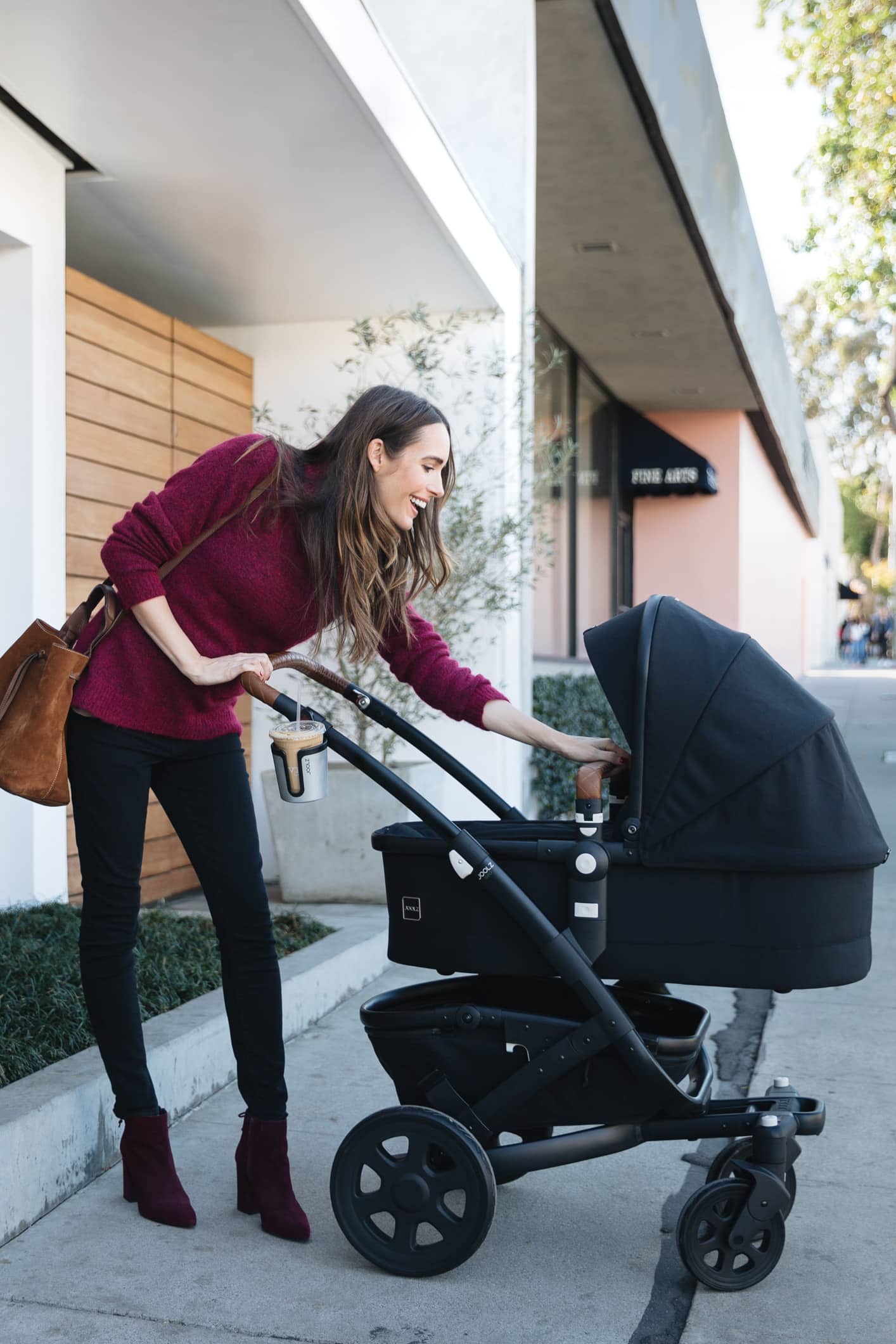 Louise Roe with Joolz Baby Stroller in Los Angeles