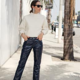 How To Style Vinyl Trousers