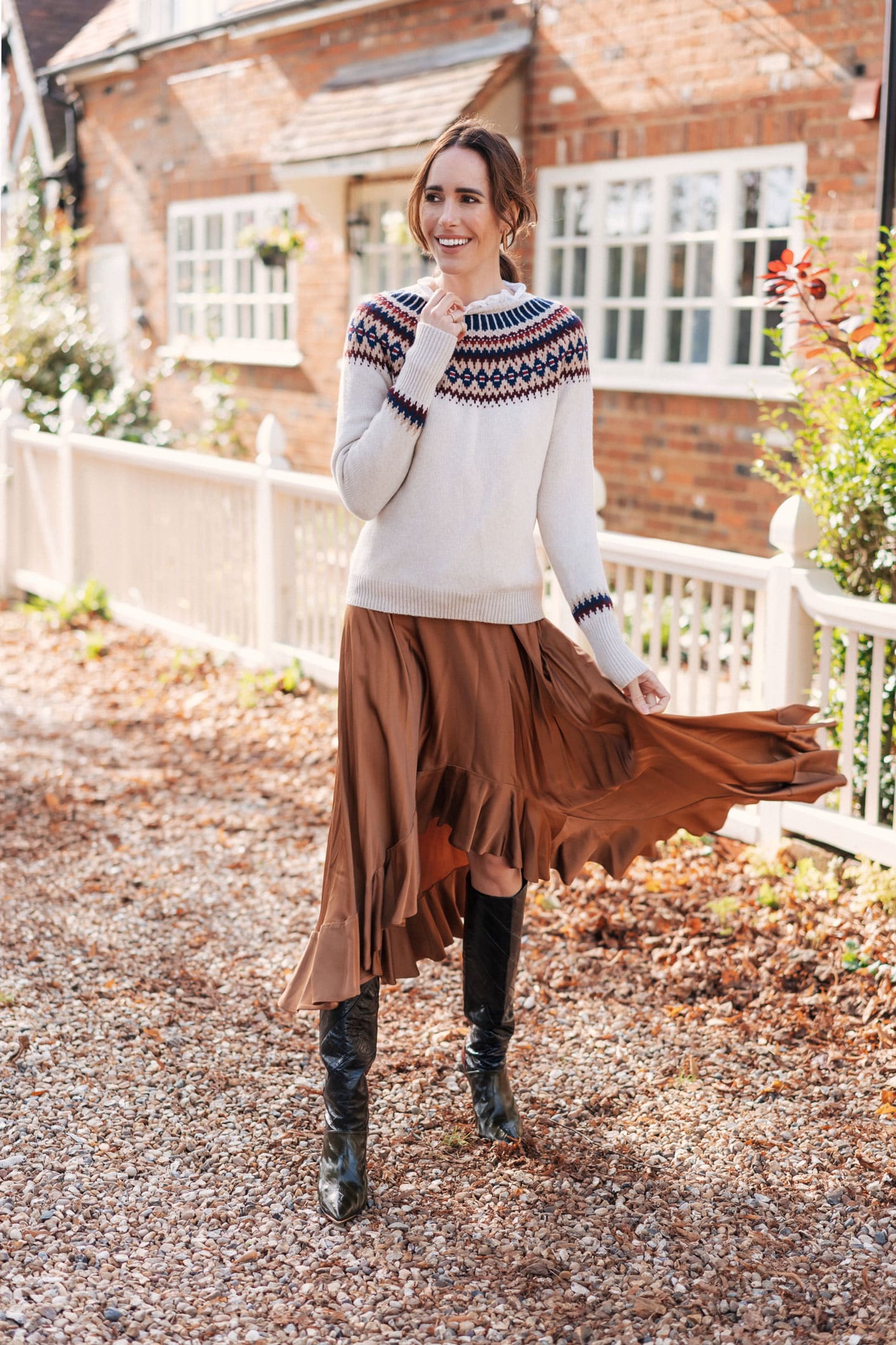 Louise Roe of Front Roe shops for fair isle jumpers