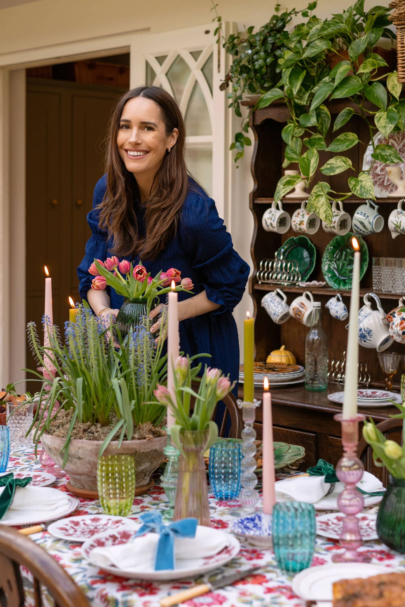 Louise Roe shows her baby shower table