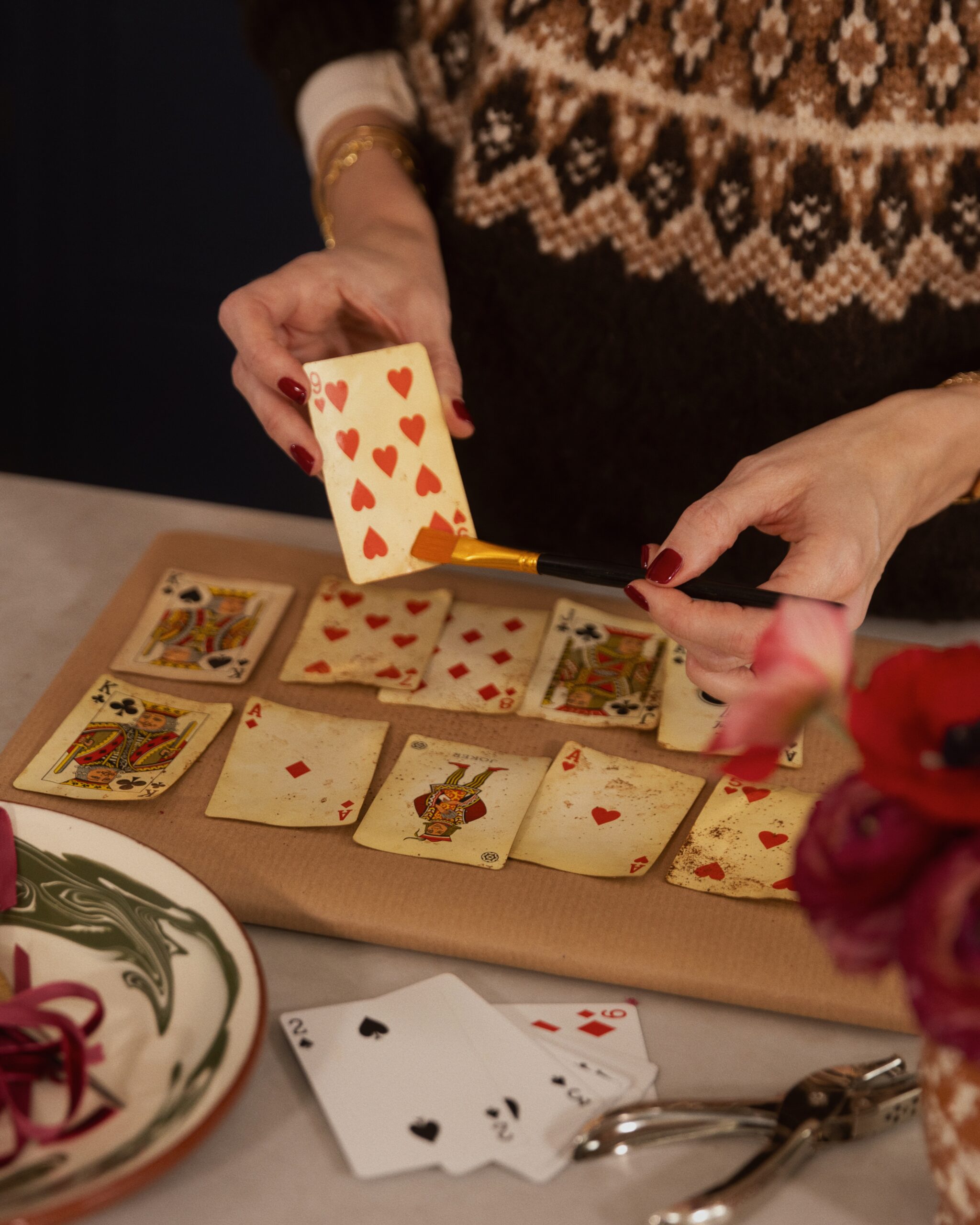 Christmas DIY: Chic Playing Card Ornaments